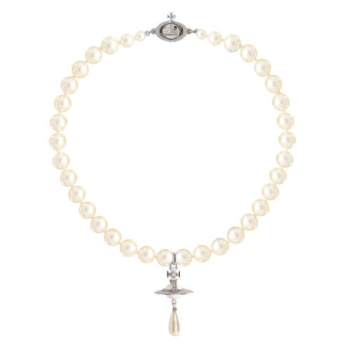 Vivienne Westwood One Row Pearl Drop Choker